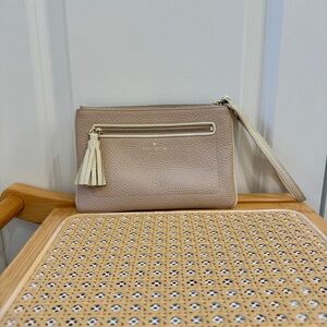 Kate Spade Beige Leather Wristlet